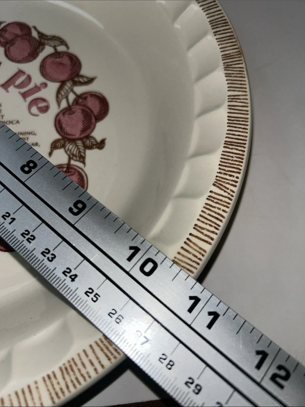 1983 Royal China Jeannette Country Ceramic Harvest cherry pie recipe plate